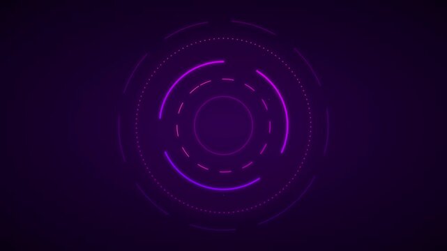 fuchsia glow abstract ring icon animation loop