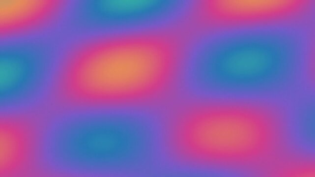 Abstract seamless pattern with blurred colorful blobs on a vibrant purple background, creating a soft and fluid visual texture.
