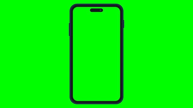 4K green screen phone mockup frame - a vertical phone bezel with a green screen inside to drop in a screen recording, motion graphics overlay element for streamers and video editors, chroma key