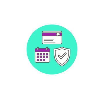Digital Wallet Report Budget Card Calend Badge Icon