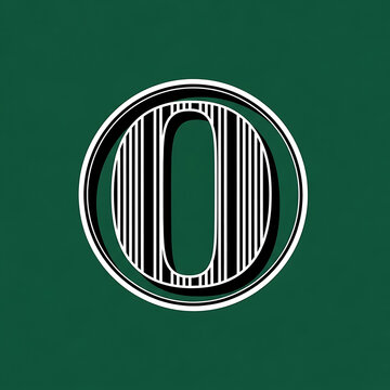 Large Letter O with Lines.