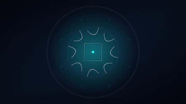 Geometric Mandala Pattern Durga Puja Celebration Motion Loop