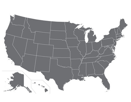United States Map Graphic That Can Be Divided by State