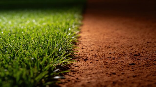 baseball outfield grass with uniform density