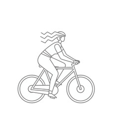 Obraz premium Woman riding a bicycle