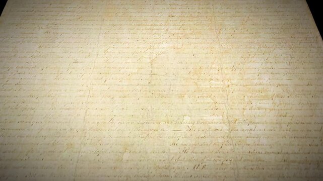 Declaration of Independence United States Aged Historical Document 1 