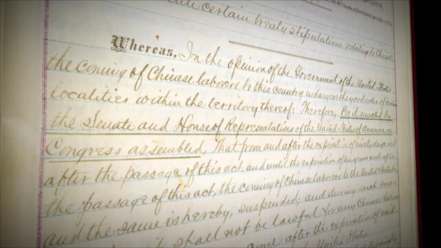 Chinese Exclusion Act United States Immigration Paper Document 3 