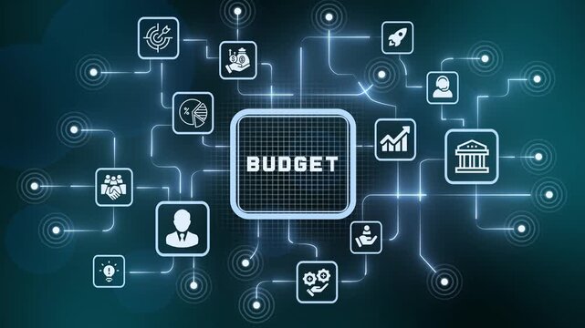 Corporate budget planning dashboard highlighting financial resource allocation and business expense control..