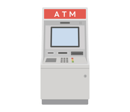 ATM,フラットイラスト