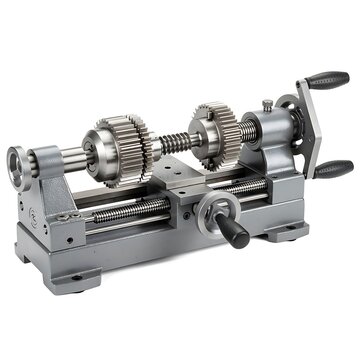 Industrial metal pipe threading machine for precision manufacturing isolated on white background