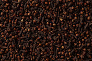 Obraz premium Clove Texture Background with Natural Whole Spice Surface