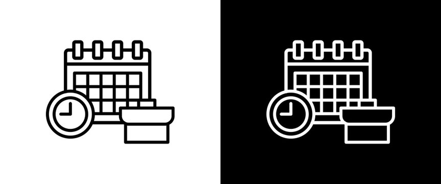 Leave white and black icon set design