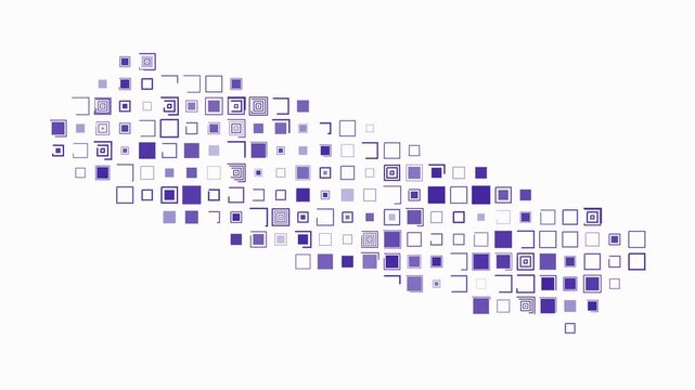 Sint Maarten animated country shape. Pulsating colored dots on the map of the country. Large size square blocks. Digital style Sint Maarten map on white background. Beautiful animation video.