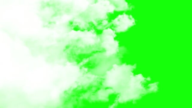 White Smoke Transition Effect on Green Screen