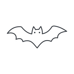 Fototapeta premium Cute Halloween Outline Icon – Bat