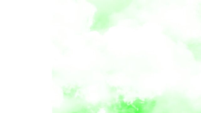 White Smoke on Green Screen with Alpha Channel