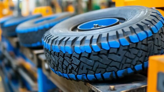 selective focus industrial rubber processing for tire structure production