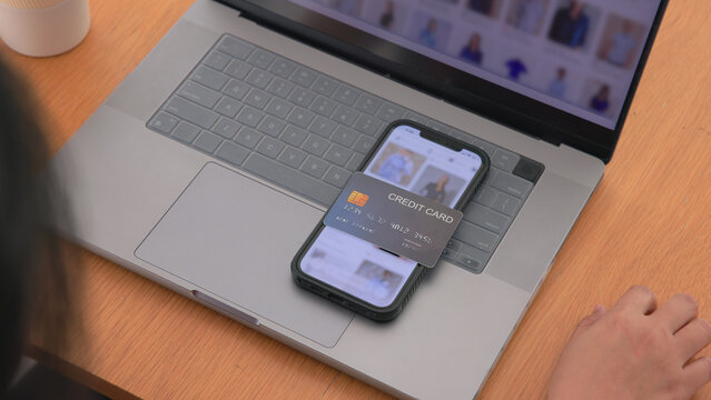 Woman using phone Agent AI app retail shop store tech auto pay buy  credit card at home fintech. Modern Agentic AI bot order assisted people easy smart future life internet of things virtual wallet.
