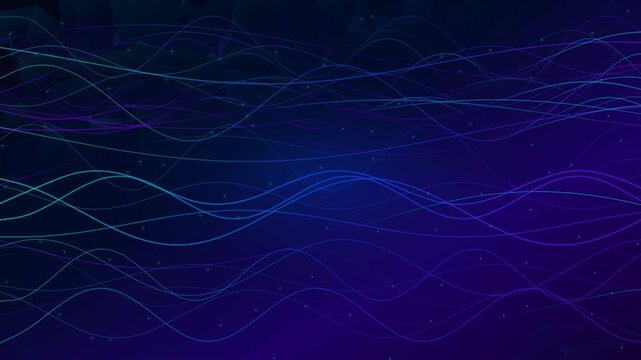 Elegant blue abstract geometric surface with flowing lines and shapes
