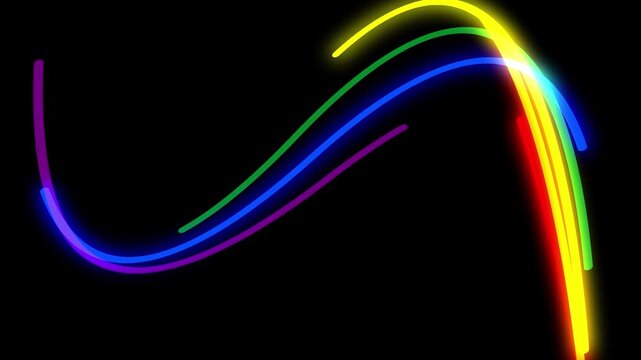 Pride beams flowing through on black