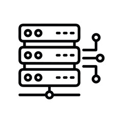 Fototapeta premium Server Rack Icon - Data Storage and Network Connection