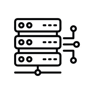 Server Rack Icon - Data Storage and Network Connection