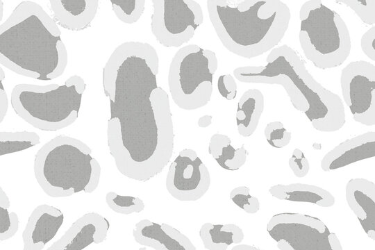 Leopard pattern png transparent background gray paint style seamless design