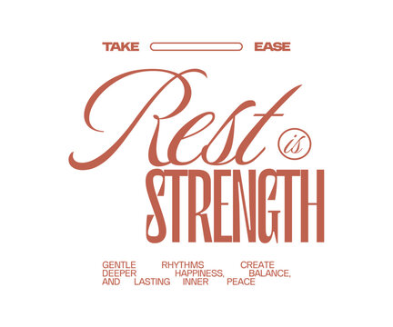 Aesthetic Minimal Quote Typography for Graphic Tee, Urban Clothing Brand Print Design, Inspirational Vector Lettering