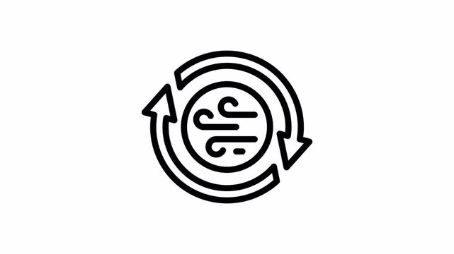 Air Flow minimalist stroke animation