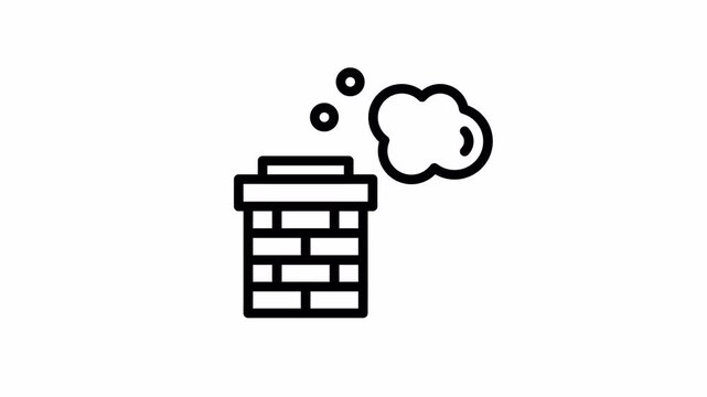 Chimney Smoke minimalist stroke animation