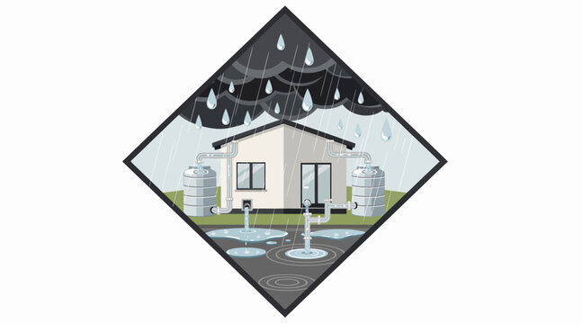 Sustainable House Rainwater Harvesting System With Storage Tanks
