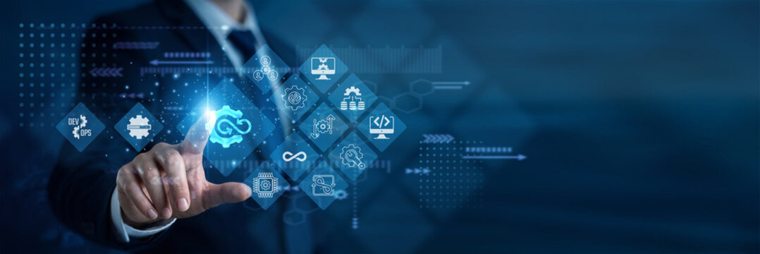 IT engineer touches DevOps and cloud network deployment pipelines. This streamlines code integration and release cycles, allowing teams to deliver high-quality software updates very rapidly.