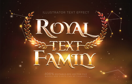 Luxurious gold awards text effect for illustrator