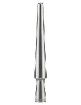 Metal ring mandrel for jewelry making and sizing isolated on transparent
