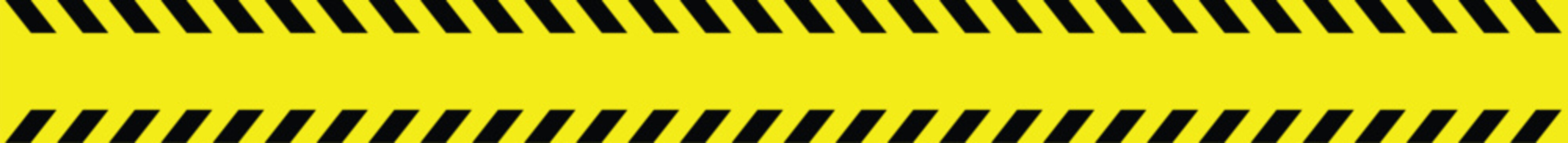 Yellow and black hazard warning tape, diagonal stripes pattern, caution sign, industrial safety barrier, vector illustration