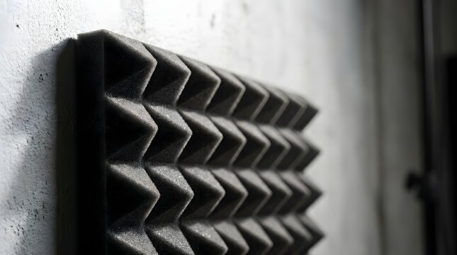 Acoustic foam soundproofing panel texture with acoustic soundproofing insulation material