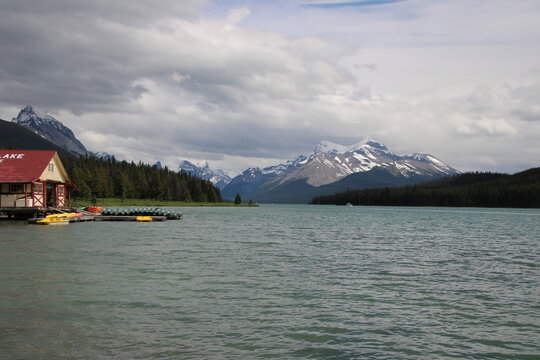 lake and mountains