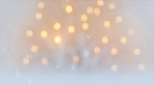 Christmas bokeh light glow in soft winter mist and blurred abstract background, festive holiday atmosphere with warm seasonal glow for greeting card and decoration