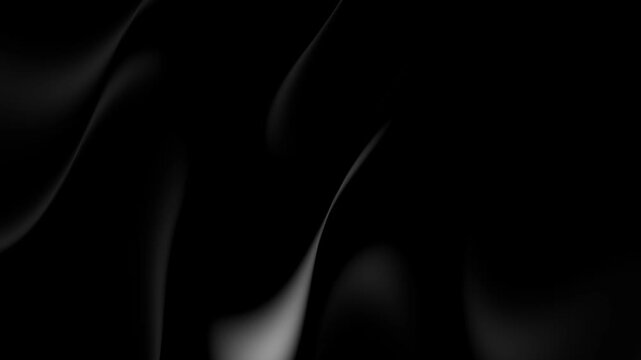 Black and white monochrome light wave motion background with soft glow and elegant flow