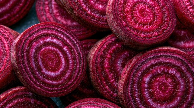 Sliced beets close up for healthy holiday cooking