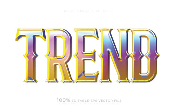rainbow trend text effect