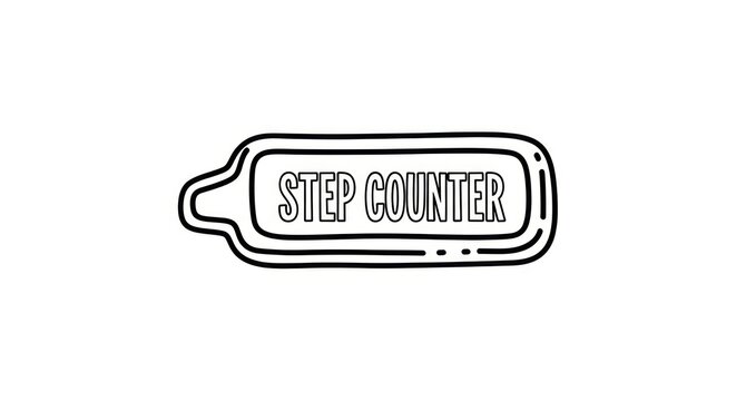Step counter pedometer fitness icon.