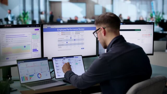 Human Resources Manager Reviewing Employee Performance