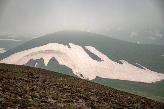 mountain landscape with snow