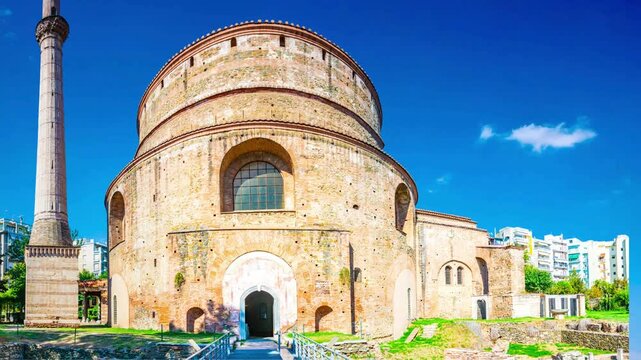 Great Mosque of Cordoba Spain Tower and Ancient Islamic Architecture Landmark with Cathedral Elements, Historic Medieval Stone Building Under Blue Sky in Europe Travel Heritage Site