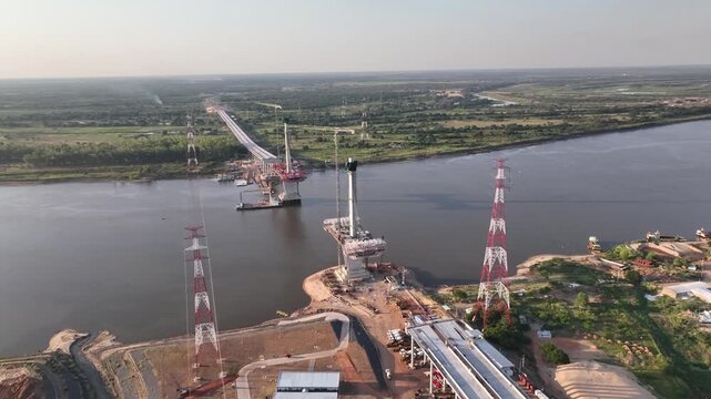 Scenic aerial drone footage of Asunci&oacute;n, Paraguay. Captured in crisp 4K, this drone footage reveals the scene from a unique vantage.