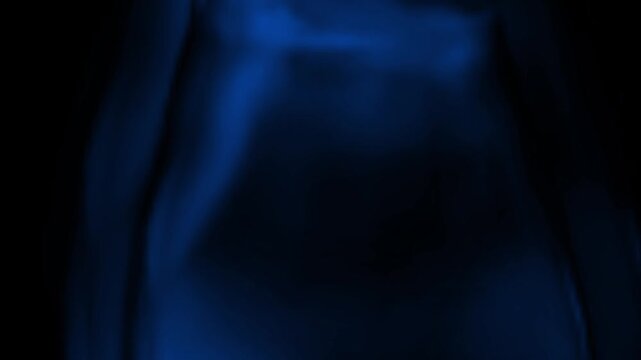 Abstract animation featuring flowing blue liquid blobs and organic shapes on black background creating seamless fluid movement with futuristic visuals for creative digital projects