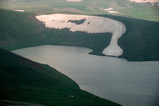 aerial view of the river