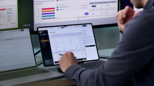 Accountant Reviewing Year-end Financial Reports