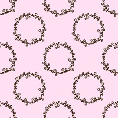 Fototapeta premium flower crown seamless pattern